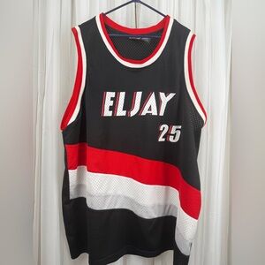 ELJAY 25 Mesh Basketball Jersey Tank Black Red White 3XL Streetwear Athletic